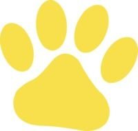 Yellow Paw Print Clip Art N15