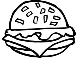 Fast Food Hamburger drawing