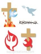 Christian Fish Symbol With Cross And Crown