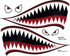 Shark Teeth Decal N2
