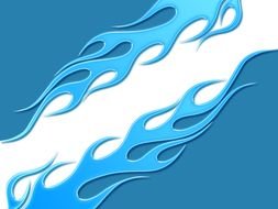 Ä°llustration of the White And Blue Flames