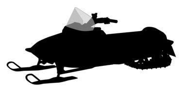 Snowmobile Silhouette drawing