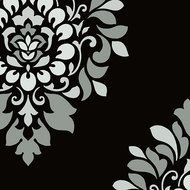 Black And White Damask