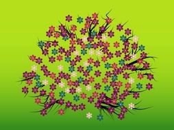 Floral Spring as a graphic illustration