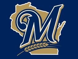 Milwaukee Brewers logo on a blue background