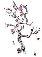 Cherry Blossom Tree Tattoo drawing