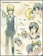 Shizuo X Izaya Cute banner drawing