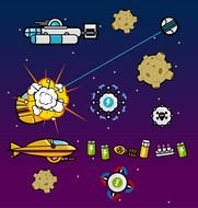 UFO Destroyer Game Sprite Sheet