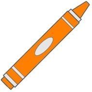 Orange Crayon Clip Art N12
