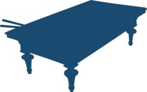 Pool Table Silhouette drawing