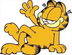 Garfield drawing on a white background