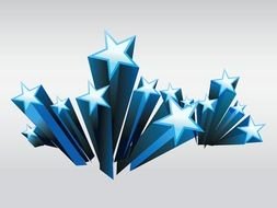 vector image of blue stars