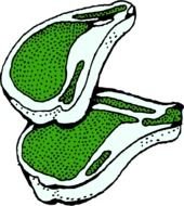 Pork Chop Cartoon Clip Art N6