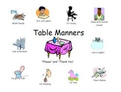 clipart of the Table Manners