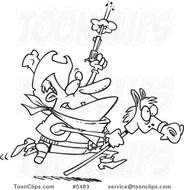 Cowboy Shooting Guns Drawings