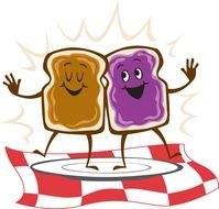 Clipart of Peanut Butter And Jelly Sandwiches