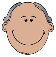 clipart of cartoon grandfather head