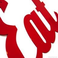 Alternate View 3 Of Eat Metal Sign Large Red