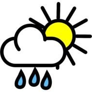 Rain And Sunny Weather Clip Art drawing