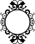 painted black lace frame for a round mirror