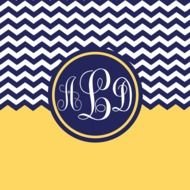 Navy Blue Chevron Clip Art N5