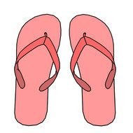 Clips Arts Pink Flip Flop N2
