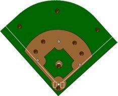 green Baseball Diamond drawing