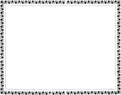 Black Flower Border Clip Art N7