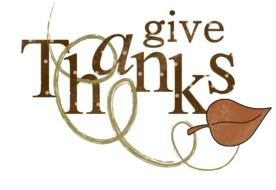 Colorful Give Thanks clipart