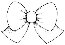 Black And White Bow Clip Art drawing