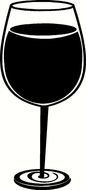 Wine Glass Black White drawing