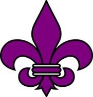 Purple Fleur De Lis Clip Art N4