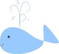 Cartoon Whale N11
