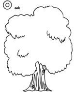 coloring pages with oak tree