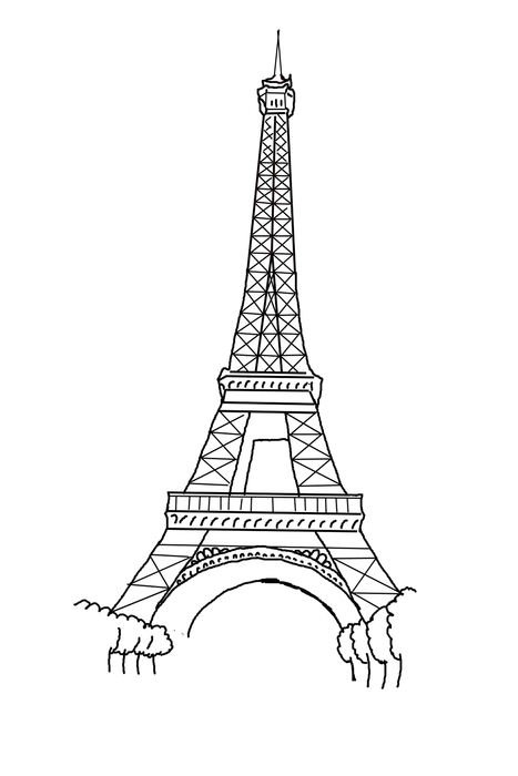 Eiffel Tower Coloring Pages drawing