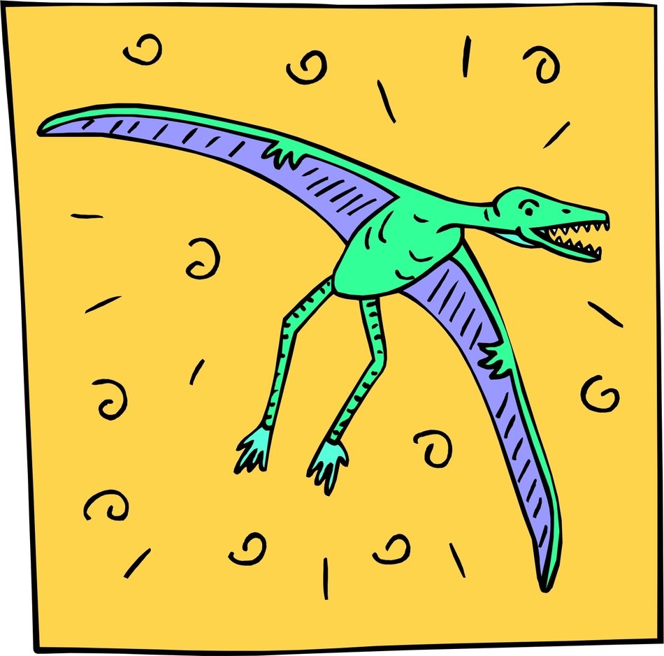 Clipart of the flying dinosaur