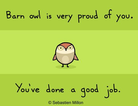 barn owl Very Proud Of You banner