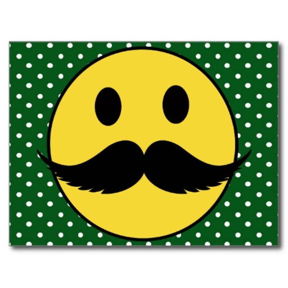 Smiley Face With Mustache N13