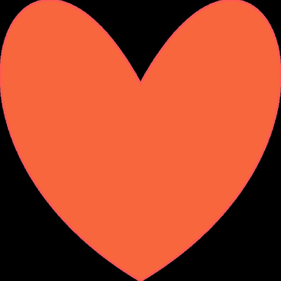 Coral Heart Clip Art N7 free image download