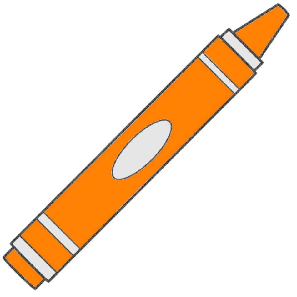 Orange Crayon Clip Art N12 free image download