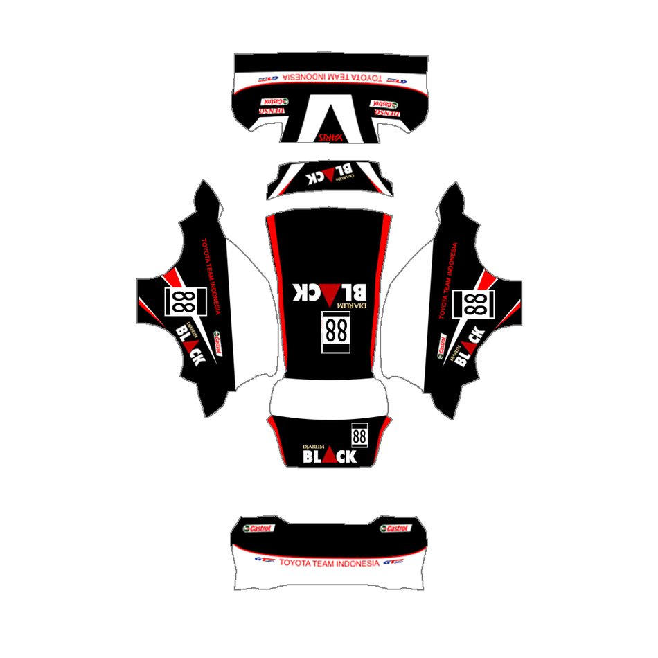 stickers for toyota racing car