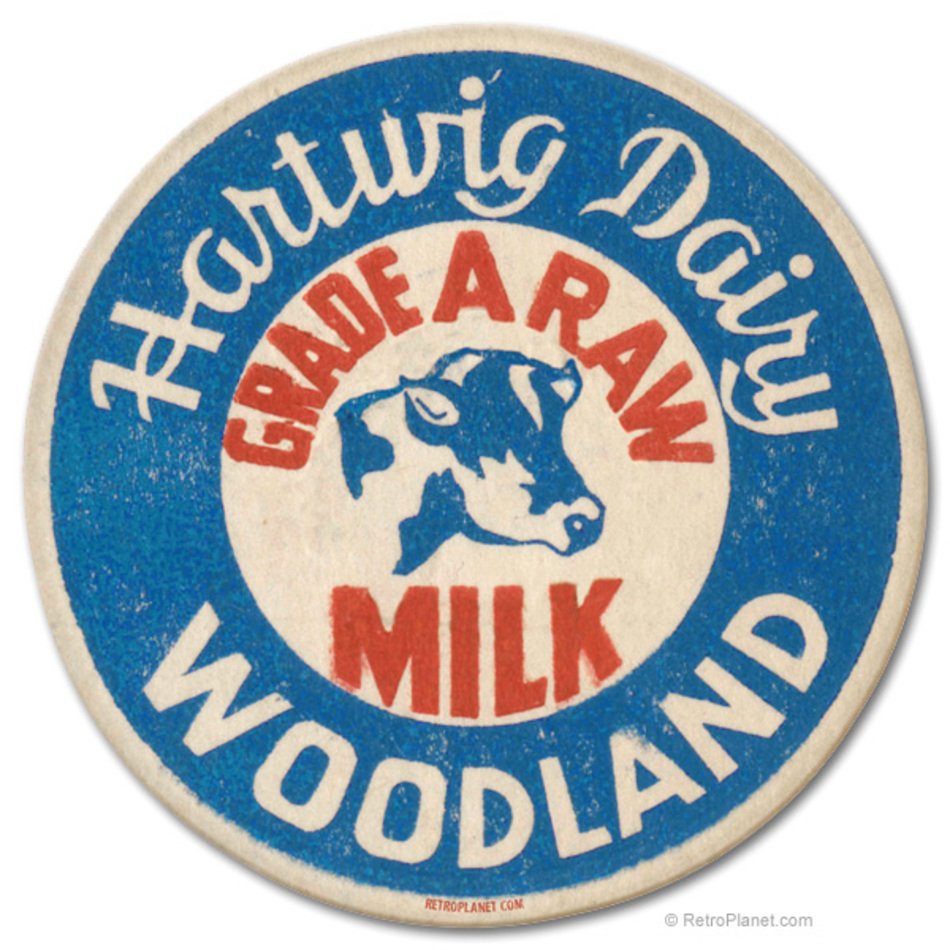 Alternate View 1 Of Hartwig Dairy Milk Bottle Cap Vintage Metal Sign