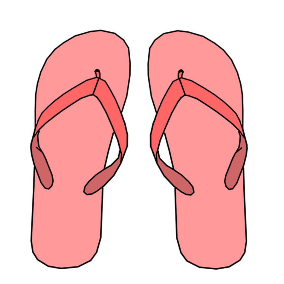 Clips Arts Pink Flip Flop N2
