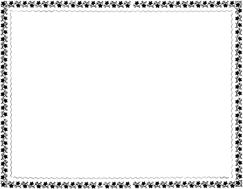 Black Flower Border Clip Art N7 free image download