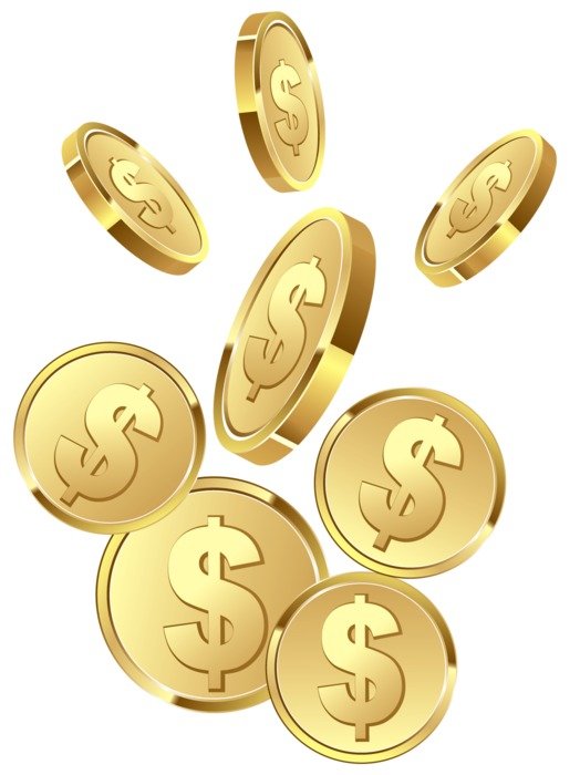 Dollar Yellow Coin Clip Art