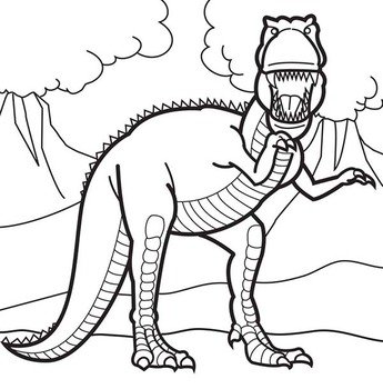 T Rex Coloring Pages N2