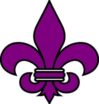 Purple Fleur De Lis Clip Art N4