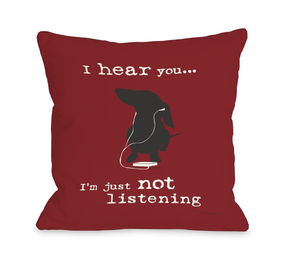 Red pillow with the text clipart