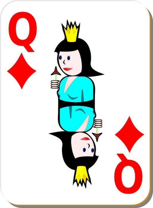 cartoon card of lady of bubi