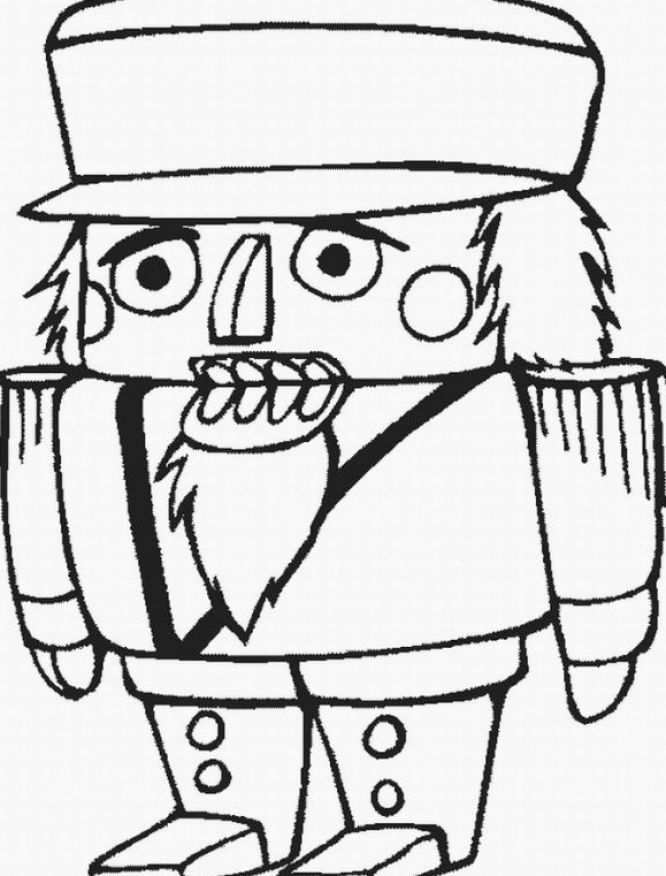 Drawn nutcracker in coloring book free image download